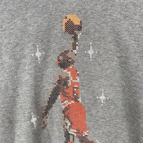 Jordan Essentials Jumpman Embroidered Heather Gray Hoodie Men's Size S - Picture 3 of 8